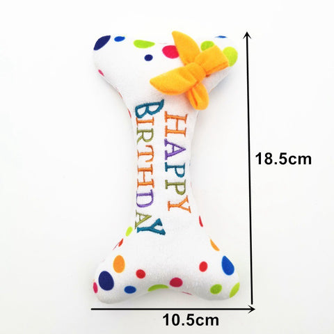 Dog Cat Birthday Cake Gift Sound Fun Toy Dog Plush Toy Pet Supplies