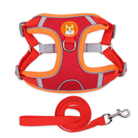 Pet Chest Harness Vest Type Dog Harness Small Dog Rope Reflective Dog Leash