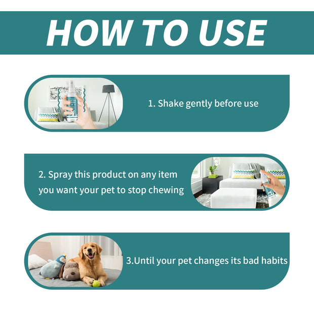 Yegbong Corrective Chewing Spray For Pets, Anti-Cat/Dog Scratching Sofa Chewing Pet Behavior Modification Spray