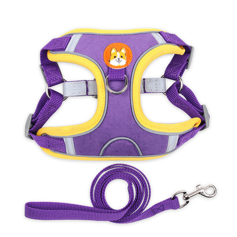 Pet Chest Harness Vest Type Dog Harness Small Dog Rope Reflective Dog Leash