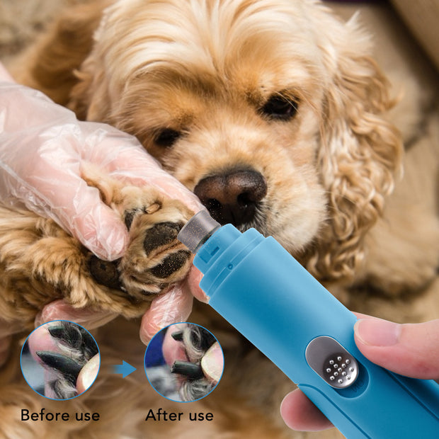Pet Nail Grinder USB Rechargeable Nail Trimming Set Dog Electric Nail Scissors Nail Sharpener