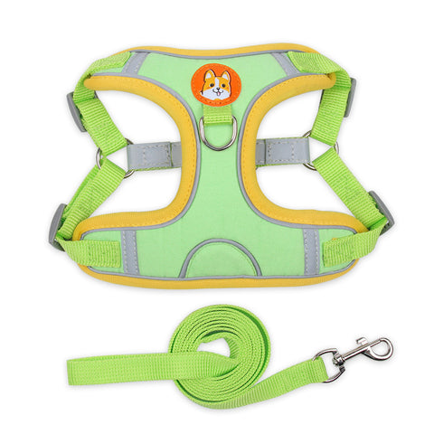 Pet Chest Harness Vest Type Dog Harness Small Dog Rope Reflective Dog Leash