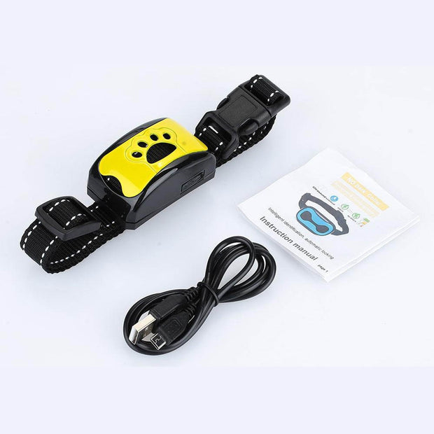 Waterproof Pet Dog Anti Bark Collar Control Train USB Rechargeable Stop Barking Pet Dog Waterproof Ultrasonic Training Collars