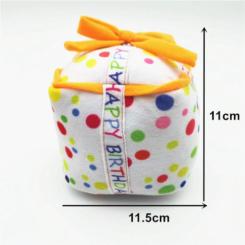 Dog Cat Birthday Cake Gift Sound Fun Toy Dog Plush Toy Pet Supplies