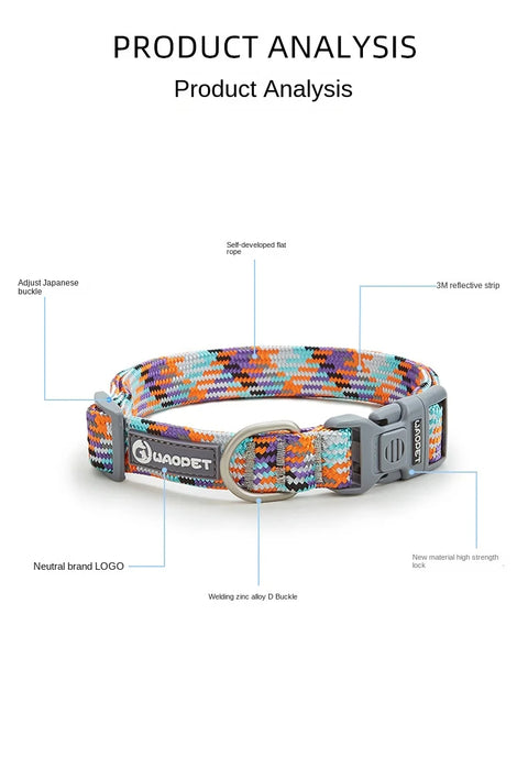 Dog Collar with Buckle Adjustable Safety Nylon Collars Quick Release Buckle for Small Medium Large Dogs