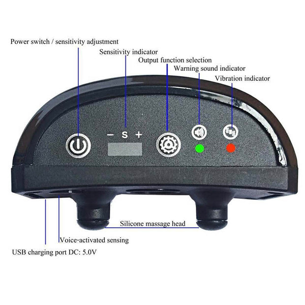 Waterproof Pet Dog Anti Bark Collar Control Train USB Rechargeable Stop Barking Pet Dog Waterproof Ultrasonic Training Collars
